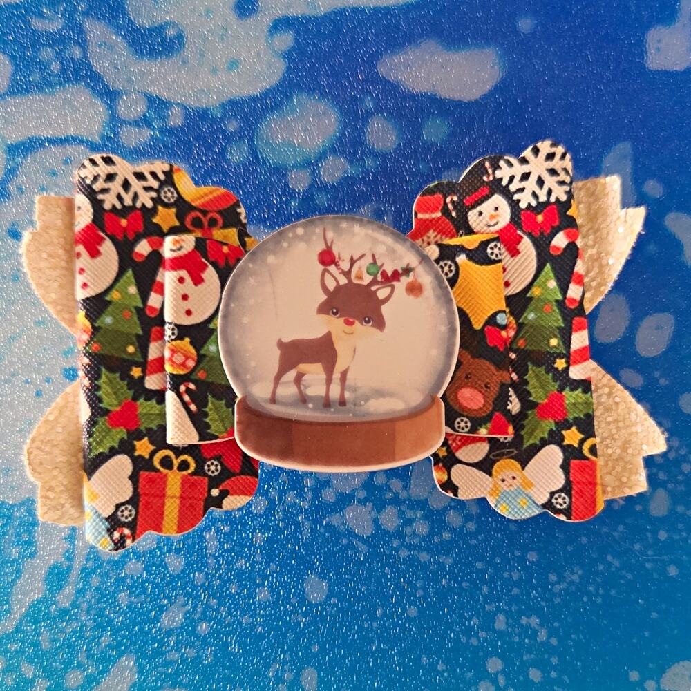 Custom Rudolph & HANDMADE Hair Bow